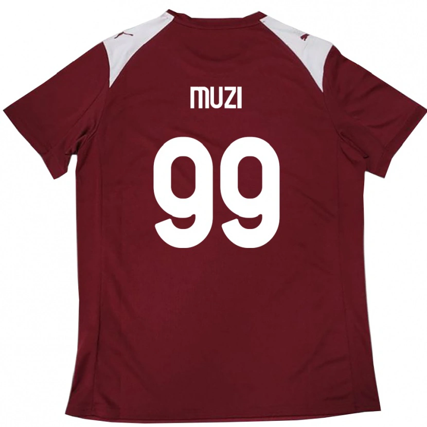 Danxen Kobiety Christian Muzi #99 Burgundowo-Biały Domowa Koszulka 2025/26 Koszulki Klubowe