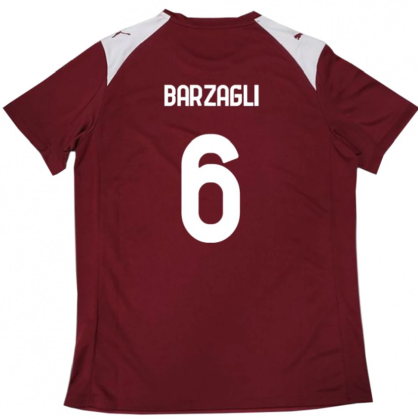 Danxen Kobiety Gabriele Barzagli #6 Burgundowo-Biały Domowa Koszulka 2025/26 Koszulki Klubowe