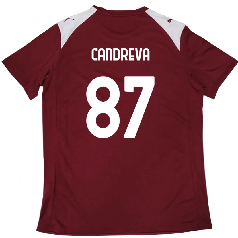 Danxen Kobiety Antonio Candreva #87 Burgundowo-Biały Domowa Koszulka 2025/26 Koszulki Klubowe