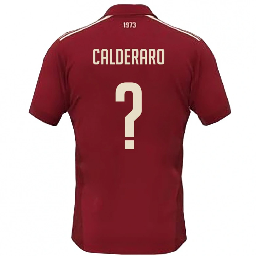 Danxen Kobiety Mattia Calderaro #0 Burgundowo-Biały Domowa Koszulka 2025/26 Koszulki Klubowe