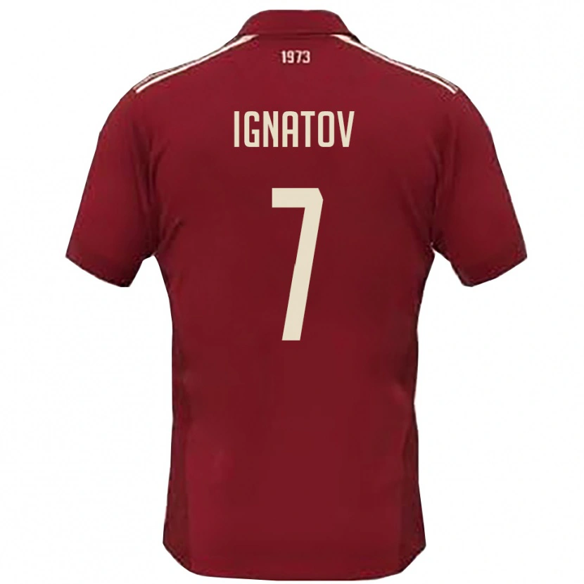 Danxen Kobiety Eduard Ignatov #7 Burgundowo-Biały Domowa Koszulka 2025/26 Koszulki Klubowe