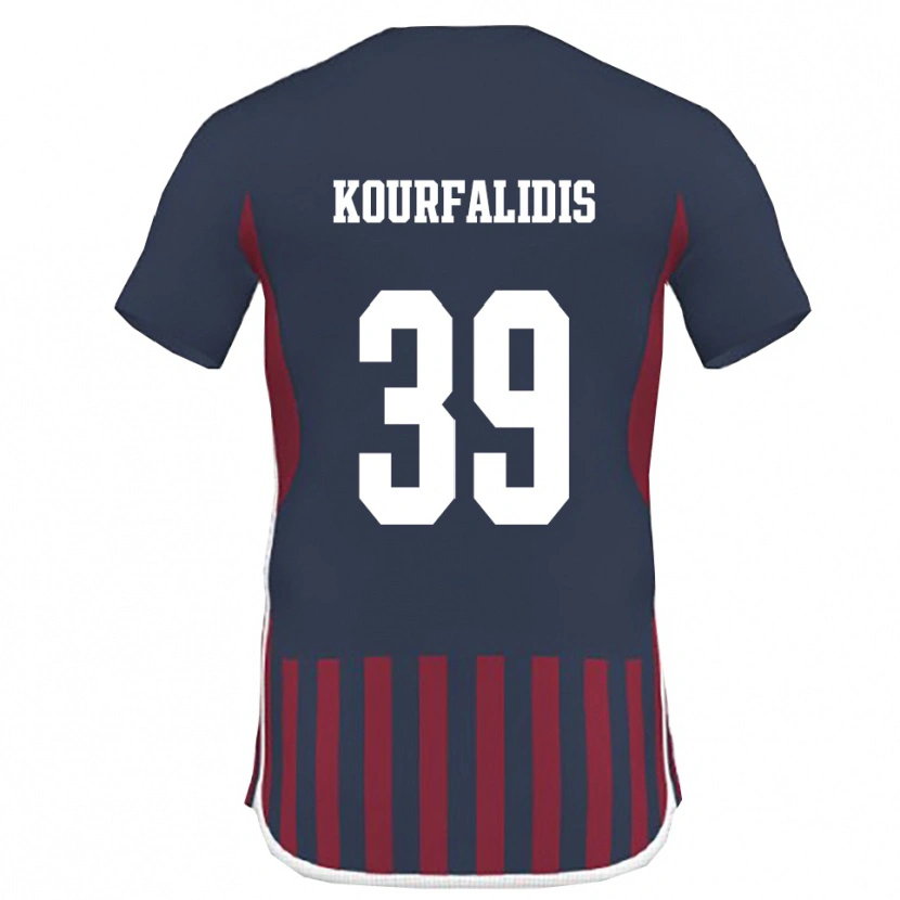 Danxen Kobiety Christos Kourfalidis #39 Granatowo-Czerwony Domowa Koszulka 2025/26 Koszulki Klubowe