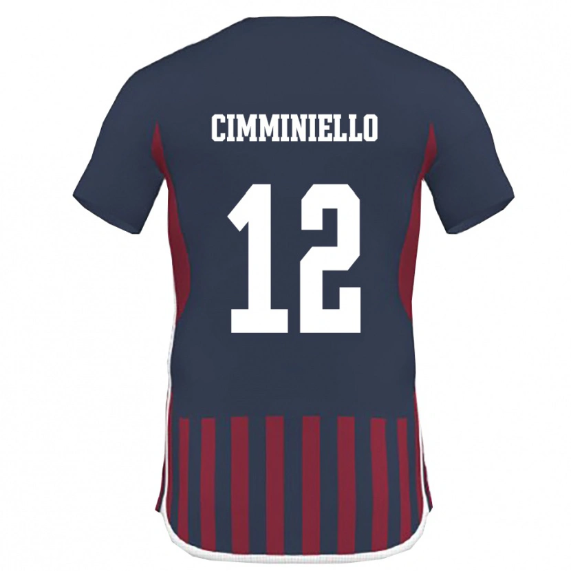 Danxen Kobiety Leon Cimminiello #12 Granatowo-Czerwony Domowa Koszulka 2025/26 Koszulki Klubowe