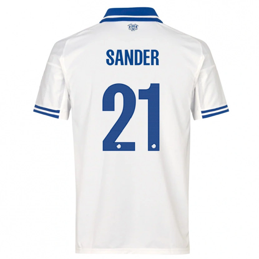 Danxen Kobiety Theo Sander #21 Biało-Niebieski Domowa Koszulka 2025/26 Koszulki Klubowe