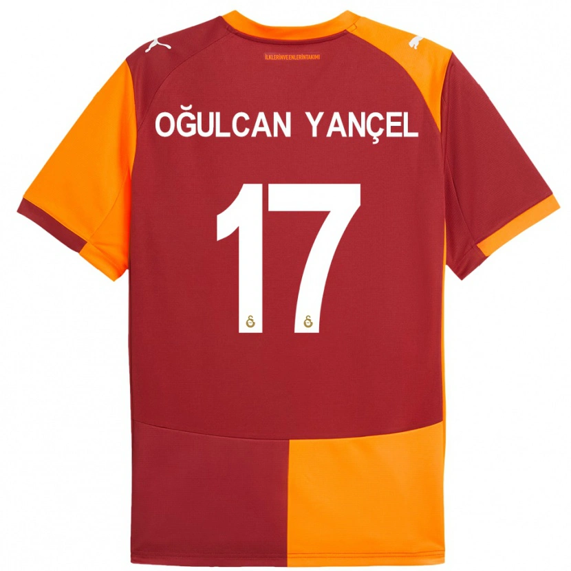 Danxen Kobiety Necati Oğulcan Yançel #17 Czerwono-Pomarańczowy Domowa Koszulka 2025/26 Koszulki Klubowe