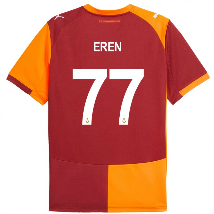 Danxen Kobiety İrem Eren #77 Czerwono-Pomarańczowy Domowa Koszulka 2025/26 Koszulki Klubowe