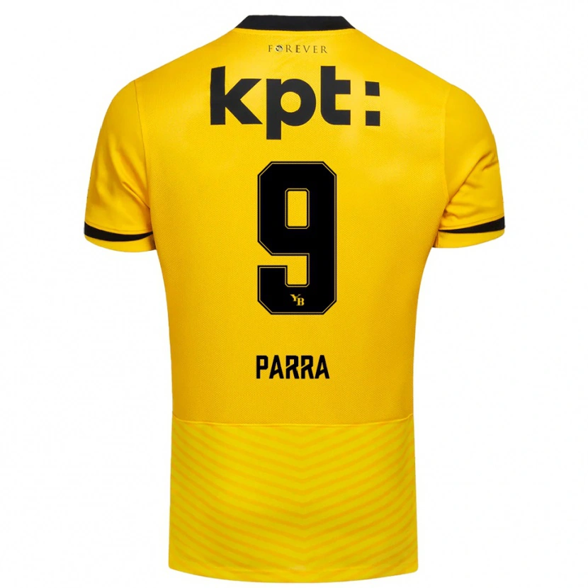 Danxen Kobiety Hugo Parra #9 Żółto-Czarny Domowa Koszulka 2025/26 Koszulki Klubowe