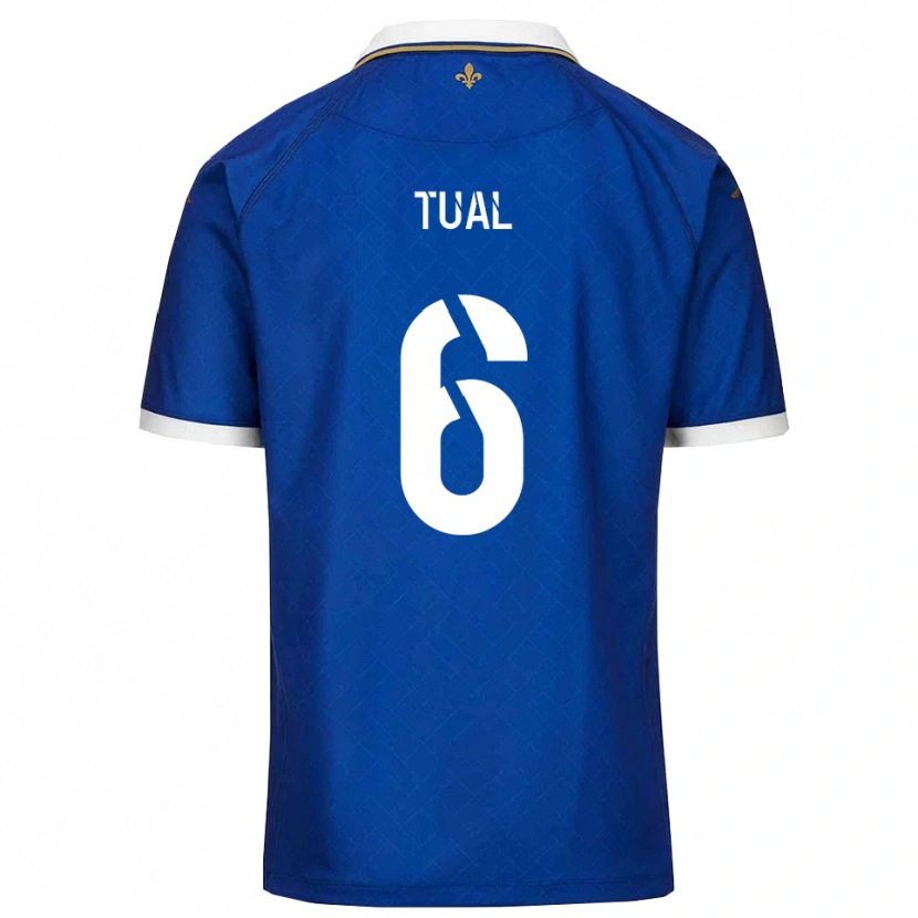 Danxen Kobiety Mathys Tual #6 Niebiesko-Złoty Domowa Koszulka 2025/26 Koszulki Klubowe