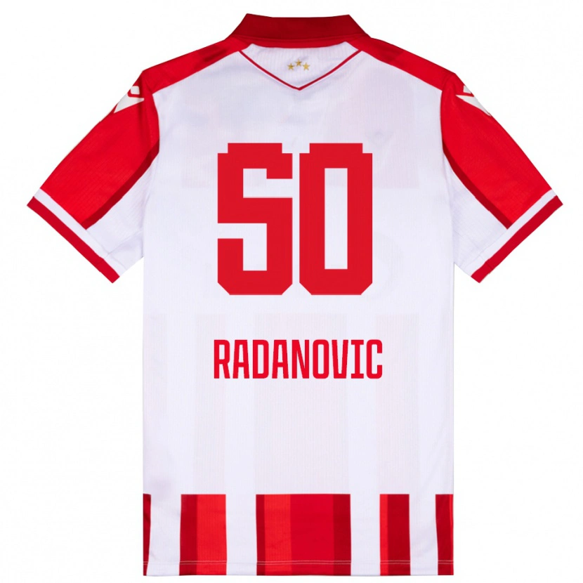 Danxen Kobiety Savo Radanovic #50 Czerwono-Biały Domowa Koszulka 2025/26 Koszulki Klubowe