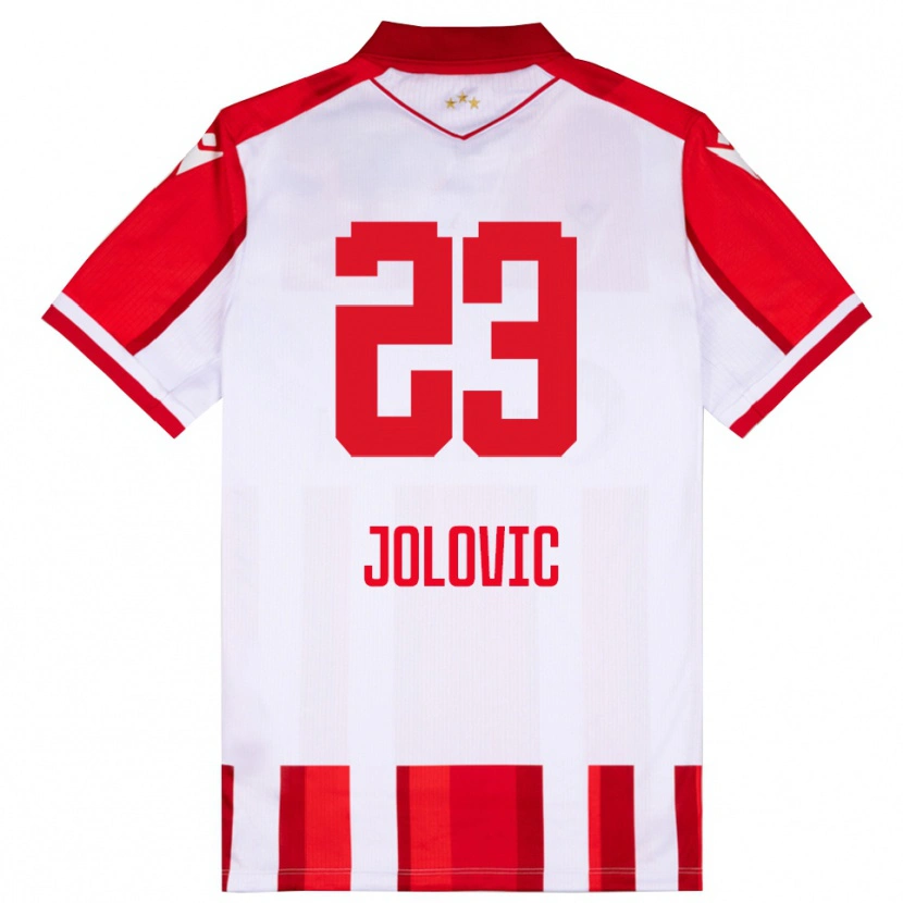 Danxen Kobiety Bogdan Jolovic #23 Czerwono-Biały Domowa Koszulka 2025/26 Koszulki Klubowe