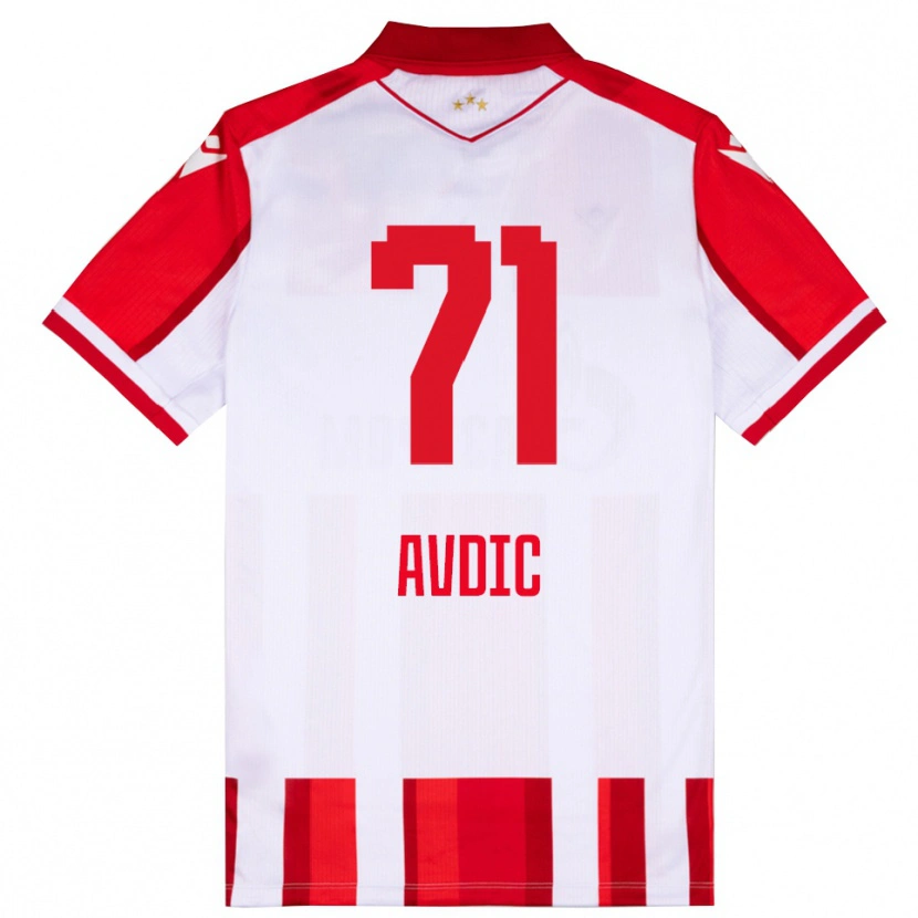 Danxen Kobiety Adem Avdic #71 Czerwono-Biały Domowa Koszulka 2025/26 Koszulki Klubowe