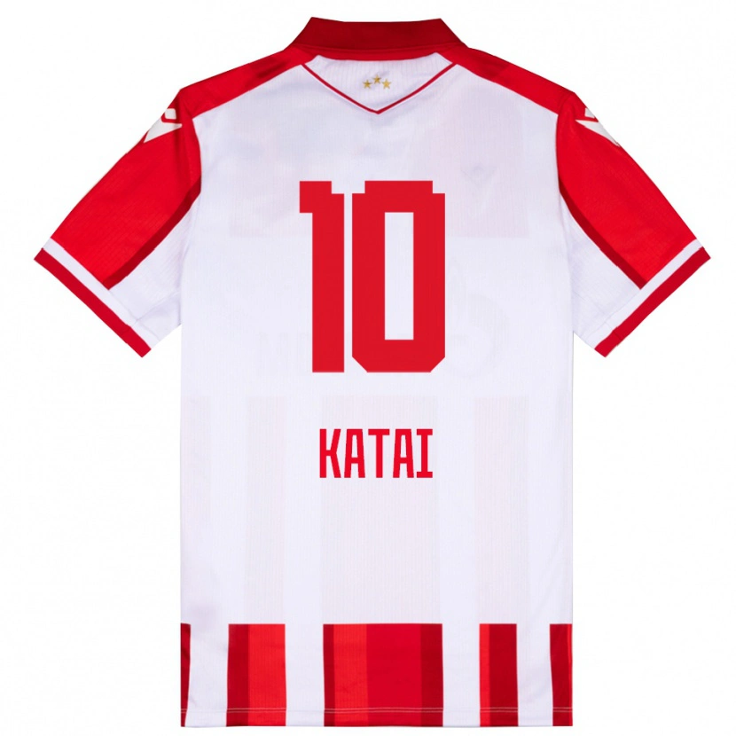 Danxen Kobiety Aleksandar Katai #10 Czerwono-Biały Domowa Koszulka 2025/26 Koszulki Klubowe