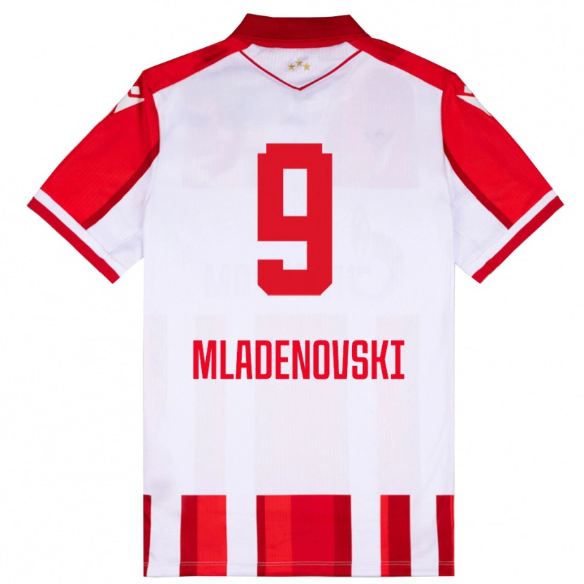 Danxen Kobiety Stefan Mladenovski #9 Czerwono-Biały Domowa Koszulka 2025/26 Koszulki Klubowe