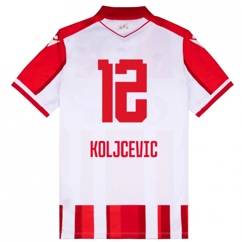 Danxen Kobiety Danilo Koljcevic #12 Czerwono-Biały Domowa Koszulka 2025/26 Koszulki Klubowe