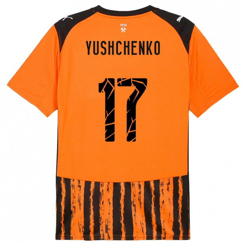 Danxen Kobiety Oleksandr Yushchenko #17 Pomarańczowo-Czarny Domowa Koszulka 2025/26 Koszulki Klubowe