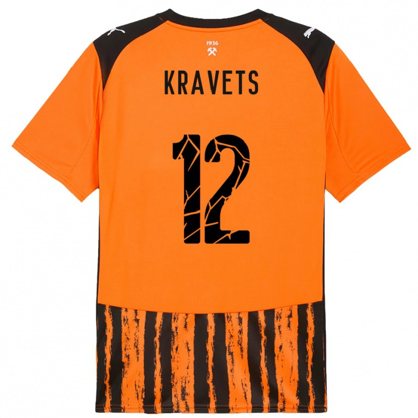 Danxen Kobiety Vladyslav Kravets #12 Pomarańczowo-Czarny Domowa Koszulka 2025/26 Koszulki Klubowe