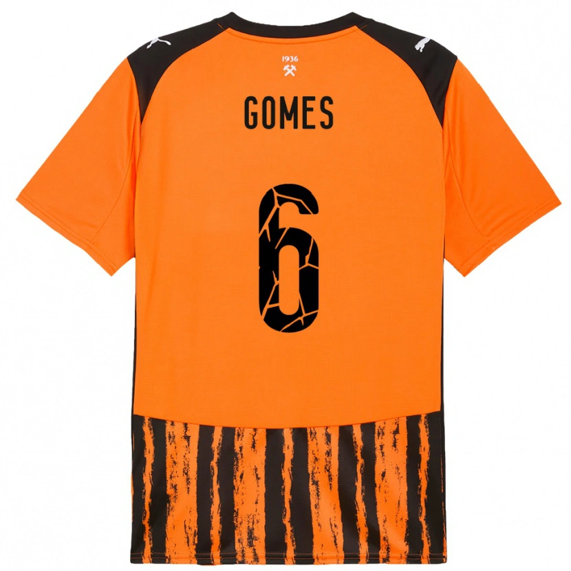 Danxen Kobiety Marlon Gomes #6 Pomarańczowo-Czarny Domowa Koszulka 2025/26 Koszulki Klubowe