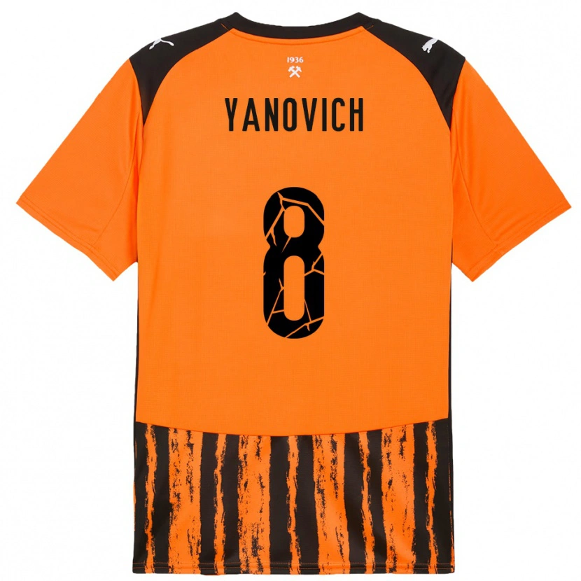 Danxen Kobiety Yevgen Yanovich #8 Pomarańczowo-Czarny Domowa Koszulka 2025/26 Koszulki Klubowe