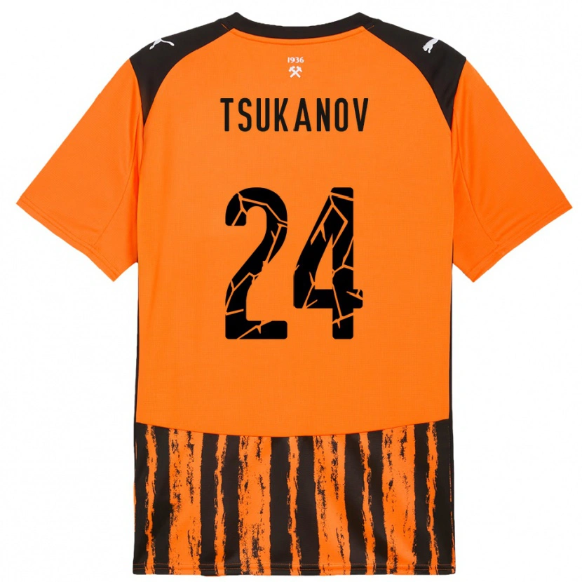 Danxen Kobiety Viktor Tsukanov #24 Pomarańczowo-Czarny Domowa Koszulka 2025/26 Koszulki Klubowe