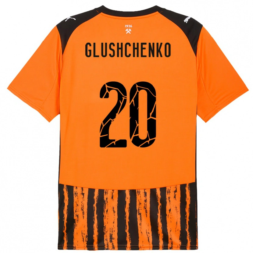 Danxen Kobiety Anton Glushchenko #20 Pomarańczowo-Czarny Domowa Koszulka 2025/26 Koszulki Klubowe