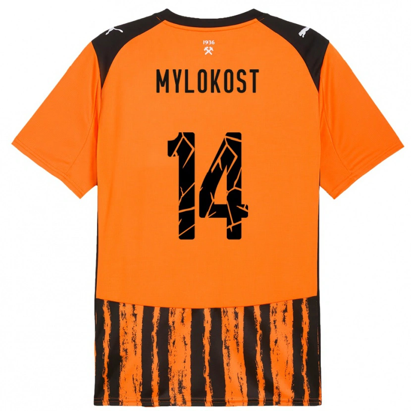 Danxen Kobiety Yaroslav Mylokost #14 Pomarańczowo-Czarny Domowa Koszulka 2025/26 Koszulki Klubowe