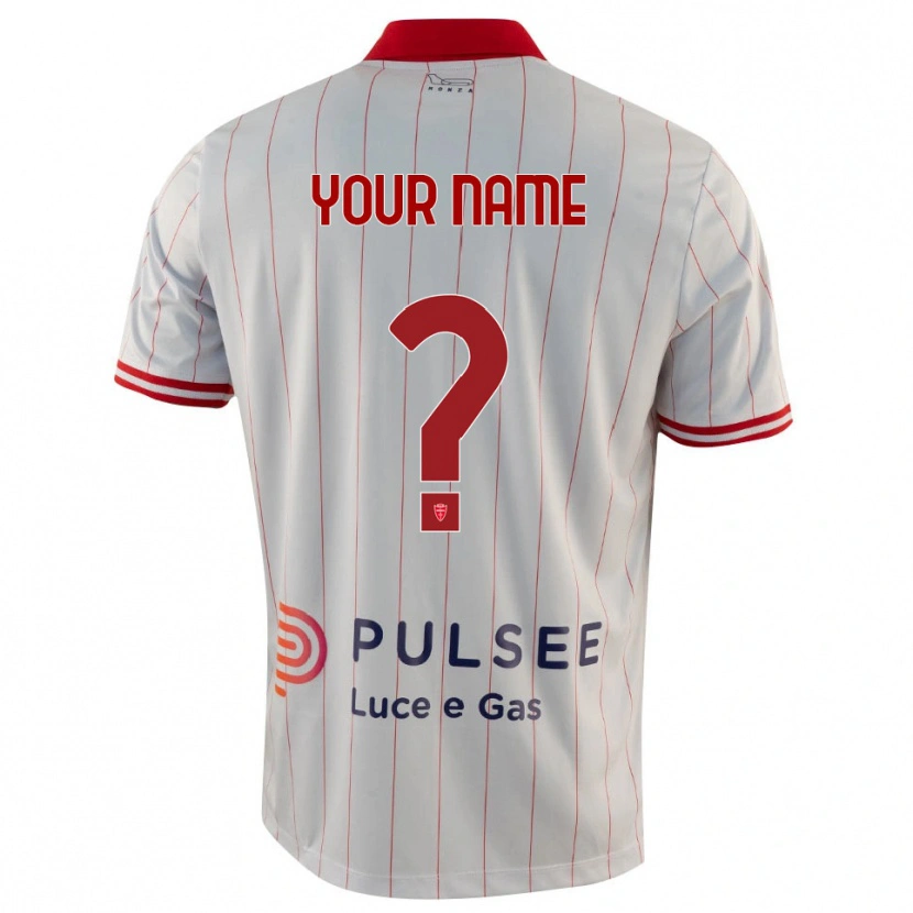 Danxen Kobiety Twoje Imię #0 Biało-Czerwono-Niebieski Wyjazdowa Koszulka 2025/26 Koszulki Klubowe