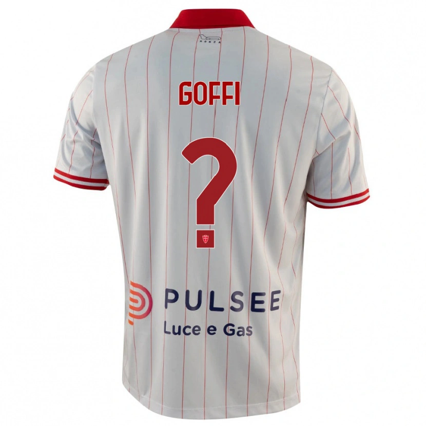 Danxen Kobiety Tommaso Goffi #0 Biało-Czerwono-Niebieski Wyjazdowa Koszulka 2025/26 Koszulki Klubowe