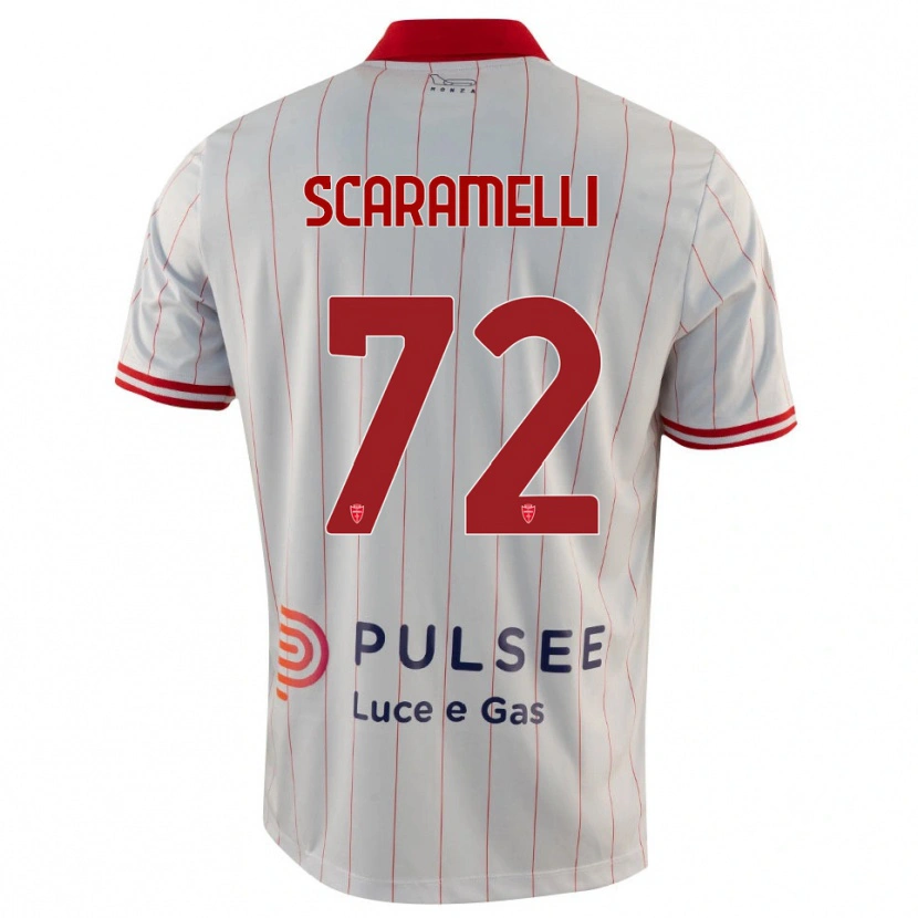 Danxen Kobiety Endris Scaramelli #72 Biało-Czerwono-Niebieski Wyjazdowa Koszulka 2025/26 Koszulki Klubowe