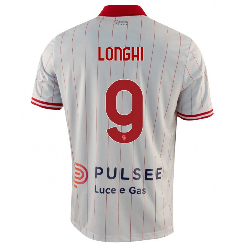 Danxen Kobiety Jordan Longhi #9 Biało-Czerwono-Niebieski Wyjazdowa Koszulka 2025/26 Koszulki Klubowe