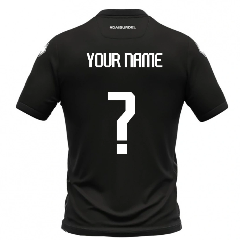 Danxen Kobiety Twoje Imię #0 Czarno-Biały Wyjazdowa Koszulka 2025/26 Koszulki Klubowe