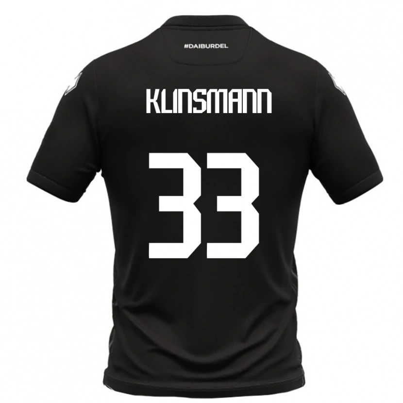 Danxen Kobiety Jonathan Klinsmann #33 Czarno-Biały Wyjazdowa Koszulka 2025/26 Koszulki Klubowe