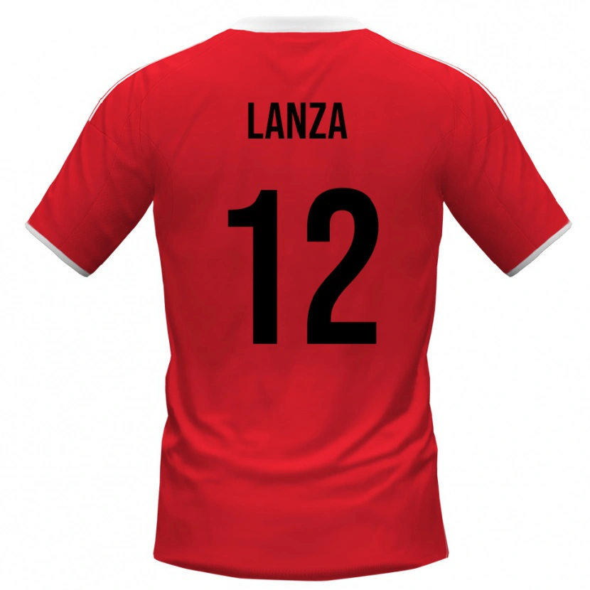 Danxen Kobiety Cesare Lanza #12 Czerwono-Biały Wyjazdowa Koszulka 2025/26 Koszulki Klubowe