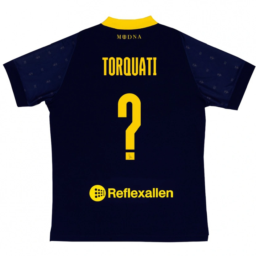 Danxen Kobiety Alessandro Torquati #0 Granatowo-Żółty Wyjazdowa Koszulka 2025/26 Koszulki Klubowe
