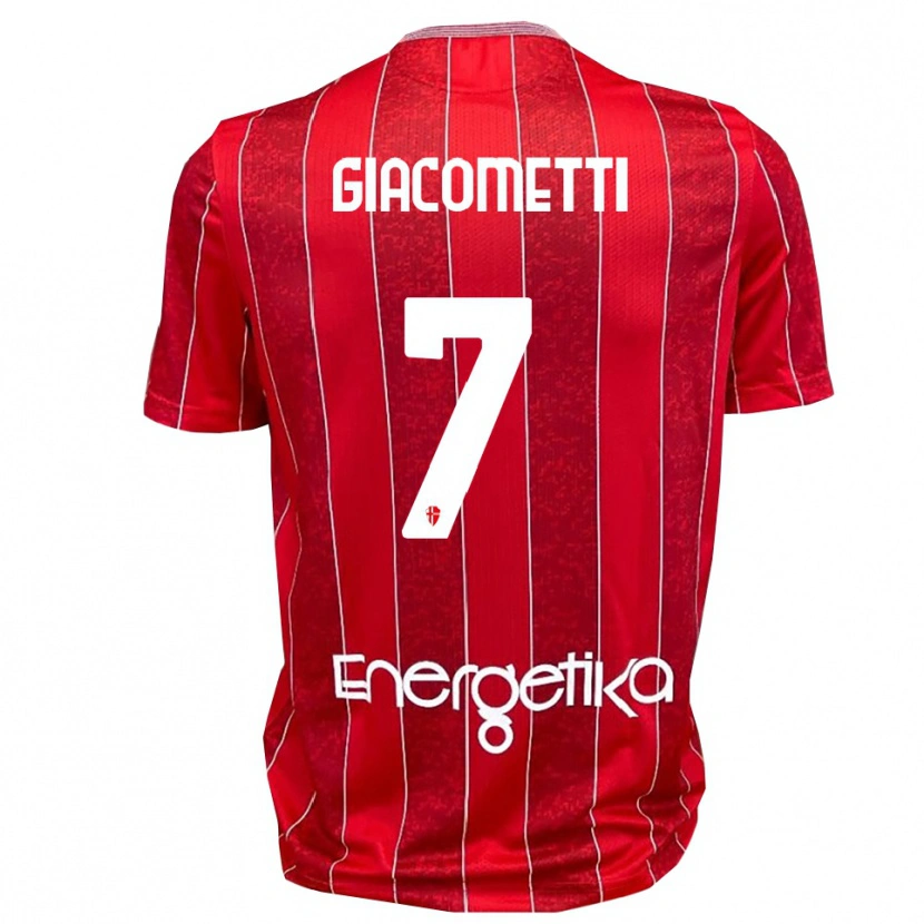 Danxen Kobiety Alex Giacometti #7 Czerwono-Biały Wyjazdowa Koszulka 2025/26 Koszulki Klubowe