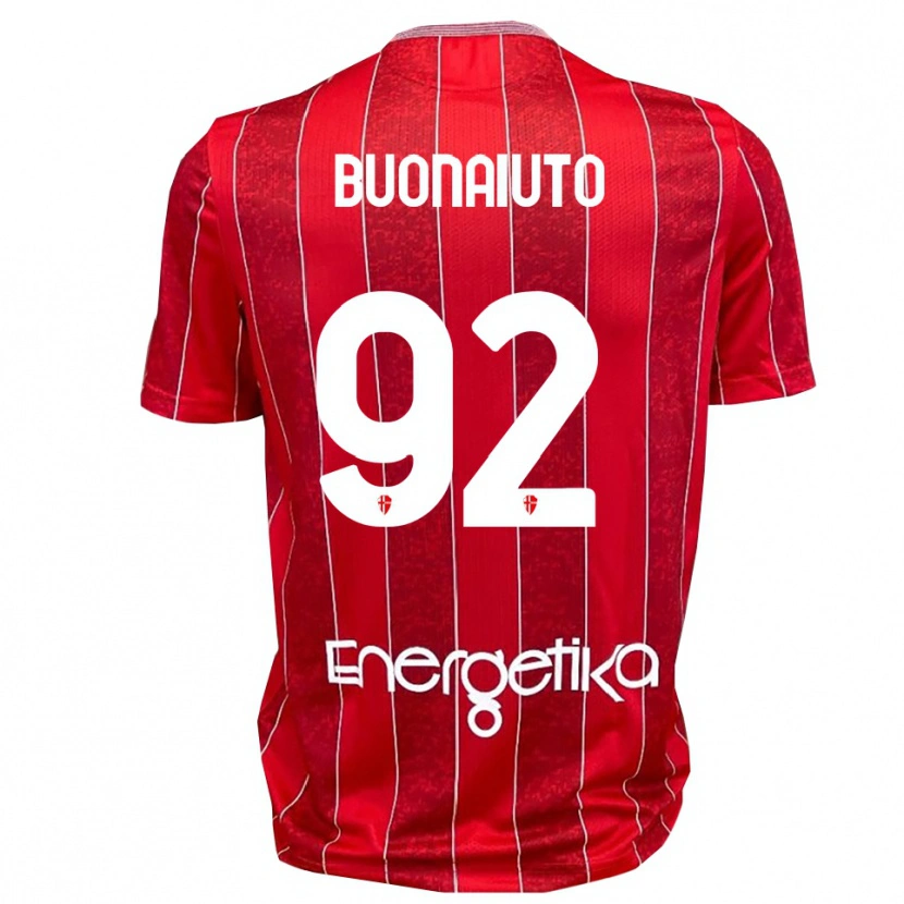 Danxen Kobiety Cristian Buonaiuto #92 Czerwono-Biały Wyjazdowa Koszulka 2025/26 Koszulki Klubowe