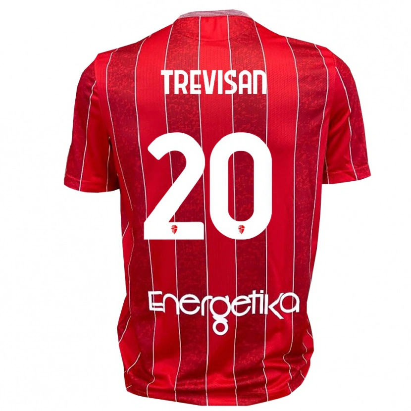 Danxen Kobiety Francesco Trevisan #20 Czerwono-Biały Wyjazdowa Koszulka 2025/26 Koszulki Klubowe