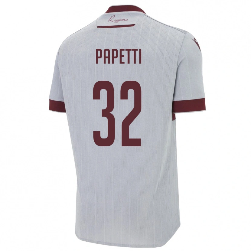 Danxen Kobiety Andrea Papetti #32 Bordowo-Biały Wyjazdowa Koszulka 2025/26 Koszulki Klubowe