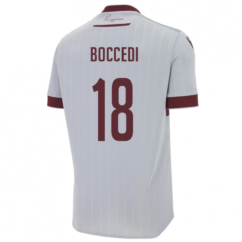 Danxen Kobiety Alessandro Boccedi #18 Bordowo-Biały Wyjazdowa Koszulka 2025/26 Koszulki Klubowe