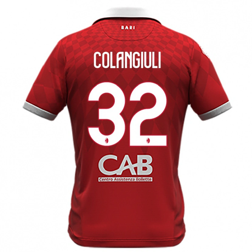 Danxen Kobiety Vincenzo Colangiuli #32 Czerwono-Biały Wyjazdowa Koszulka 2025/26 Koszulki Klubowe