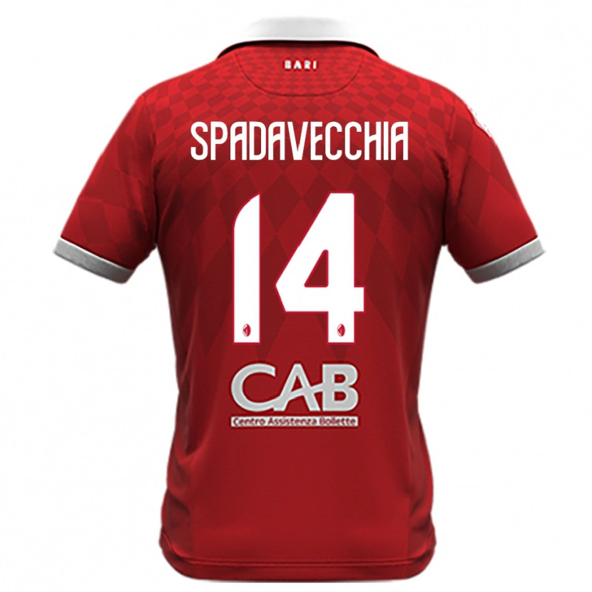 Danxen Kobiety Pantaleo Spadavecchia #14 Czerwono-Biały Wyjazdowa Koszulka 2025/26 Koszulki Klubowe