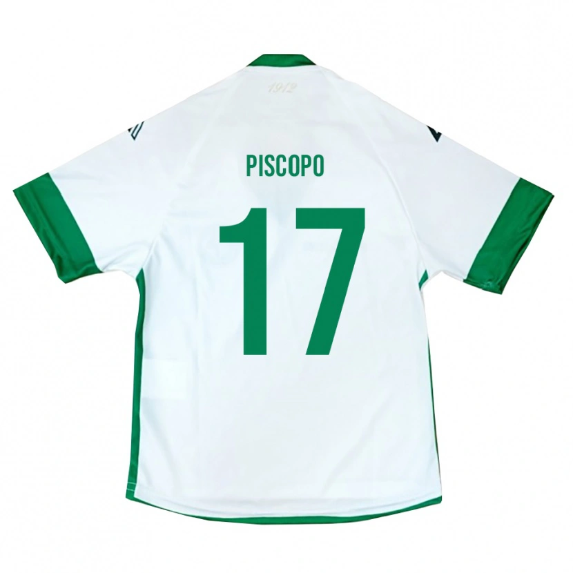 Danxen Kobiety Francesco Piscopo #17 Biało-Zielono-Niebieski Wyjazdowa Koszulka 2025/26 Koszulki Klubowe