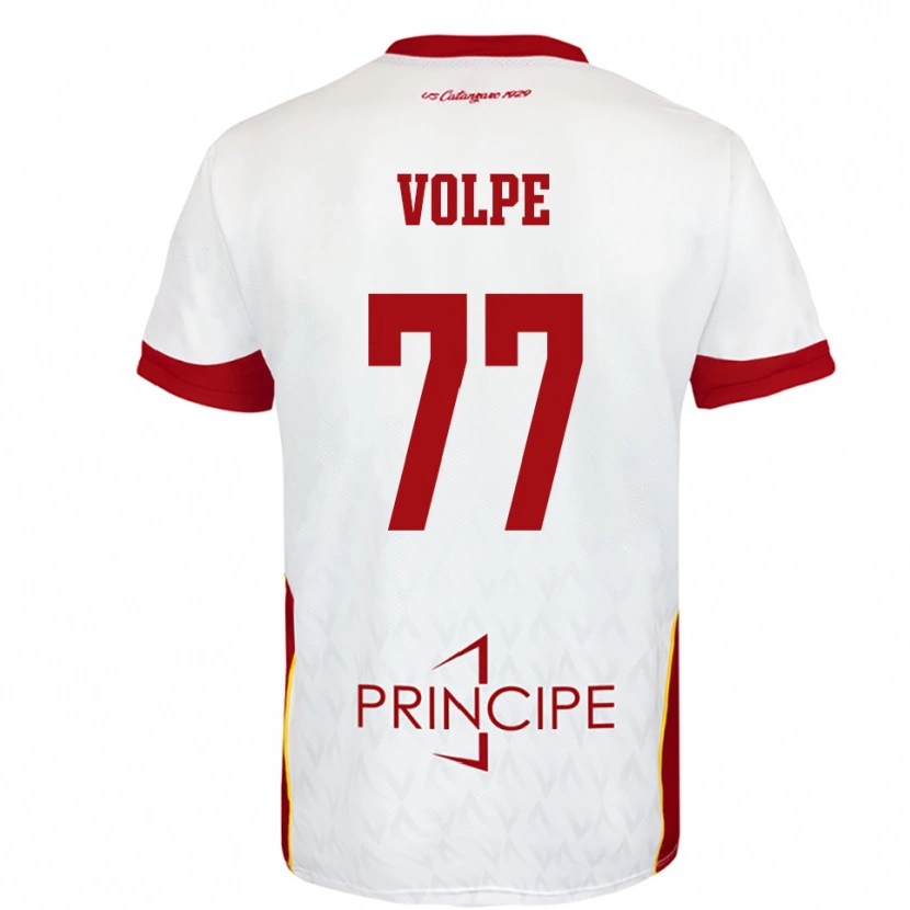Danxen Kobiety Giovanni Volpe #77 Biało-Czerwony Wyjazdowa Koszulka 2025/26 Koszulki Klubowe