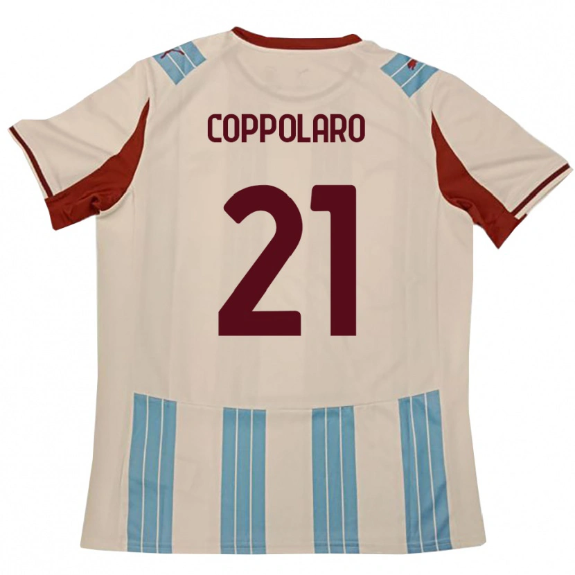 Danxen Kobiety Mauro Coppolaro #21 Błękitno-Biały Wyjazdowa Koszulka 2025/26 Koszulki Klubowe