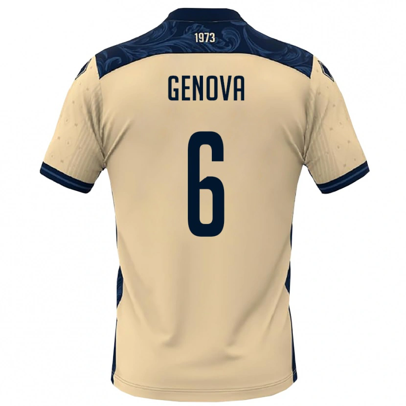 Danxen Kobiety Alessio Genova #6 Biało-Granatowy Wyjazdowa Koszulka 2025/26 Koszulki Klubowe