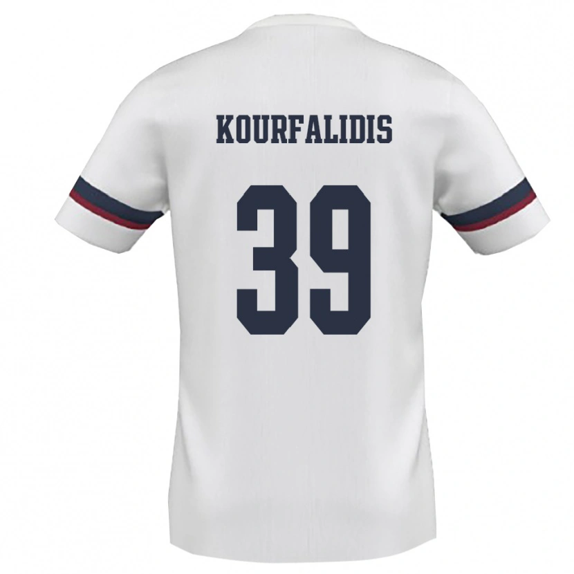 Danxen Kobiety Christos Kourfalidis #39 Biało-Czerwony Wyjazdowa Koszulka 2025/26 Koszulki Klubowe