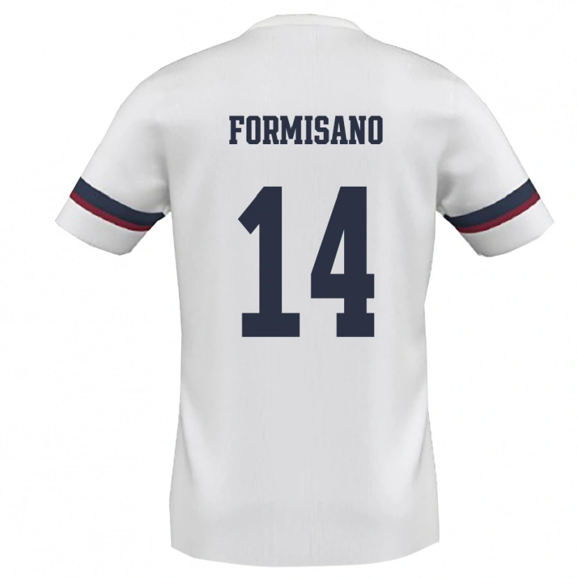 Danxen Kobiety Cristiano Formisano #14 Biało-Czerwony Wyjazdowa Koszulka 2025/26 Koszulki Klubowe