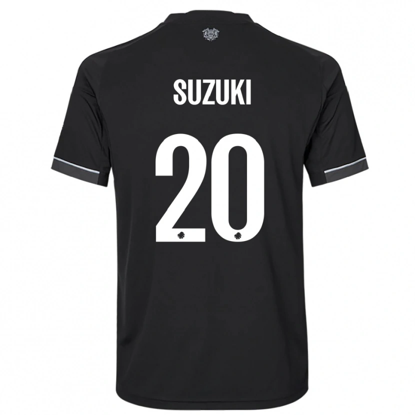 Danxen Kobiety Junnosuke Suzuki #20 Czarno-Biały Wyjazdowa Koszulka 2025/26 Koszulki Klubowe