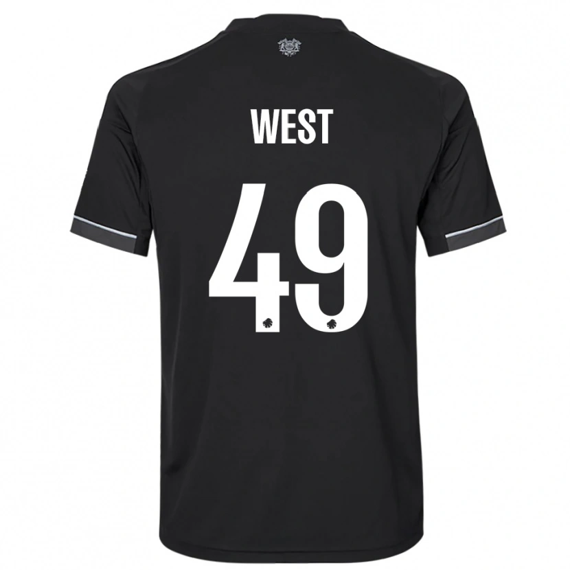 Danxen Kobiety Liam West #49 Czarno-Biały Wyjazdowa Koszulka 2025/26 Koszulki Klubowe