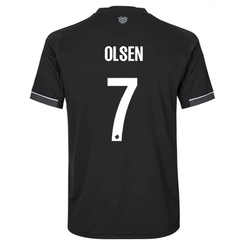 Danxen Kobiety Gunnar Olsen #7 Czarno-Biały Wyjazdowa Koszulka 2025/26 Koszulki Klubowe