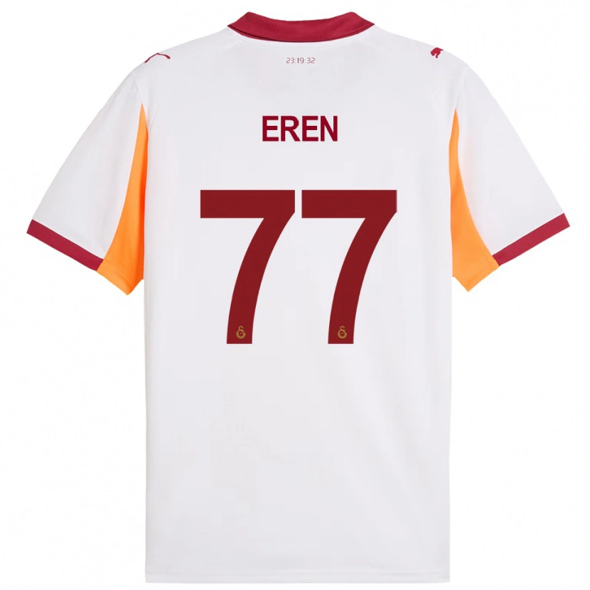 Danxen Kobiety İrem Eren #77 Biało-Czerwony Wyjazdowa Koszulka 2025/26 Koszulki Klubowe